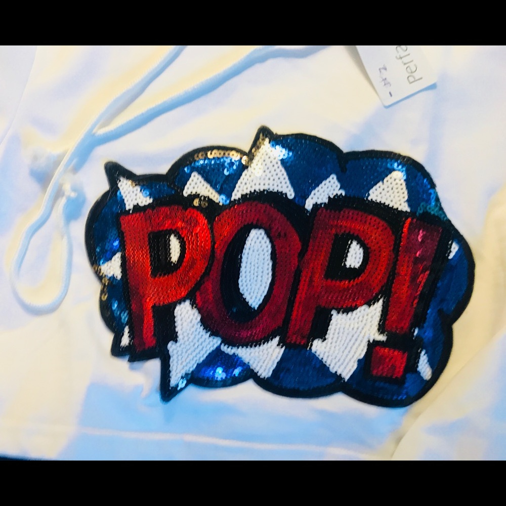 Forever 21 Hooded half sweatshirt NWT - POP